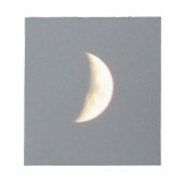夕暮れメモ帳で美しい三日月 ノートパッド (正面)