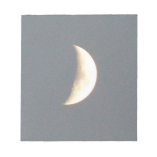 夕暮れメモ帳で美しい三日月 ノートパッド