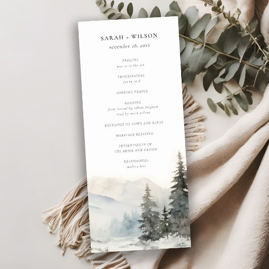 夕暮れ冬の雪山景観プログラム 招待状