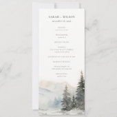 夕暮れ冬の雪山景観プログラム 招待状 (正面)