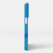 夕暮れ初期の月：青 iPhoneケース (右側面)