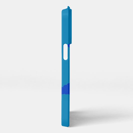 夕暮れ初期の月：青 iPhoneケース (右側面)