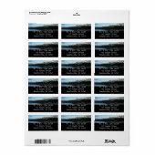 夕暮れ名勝アラスカ写真のホイッティエ ラベル (フルシート)