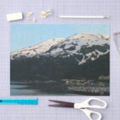 夕暮れ名勝アラスカ写真のホイッティエ 薄葉紙 (クラフト)