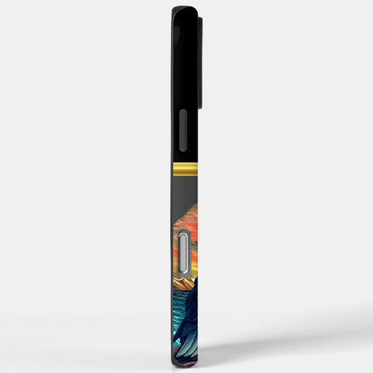 夕暮れ威厳のあるに止まったワシの海 Case-Mate iPhoneケース (裏面 / 右)