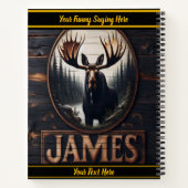 夕暮れ威厳のあるに沈む穏やかな森の中でうめく ノートブック (裏面)