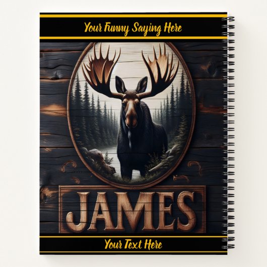 夕暮れ威厳のあるに沈む穏やかな森の中でうめく ノートブック (裏面)