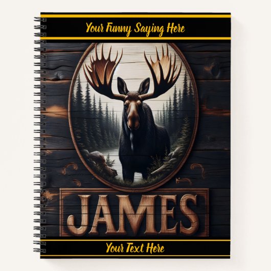 夕暮れ威厳のあるに沈む穏やかな森の中でうめく ノートブック (正面)