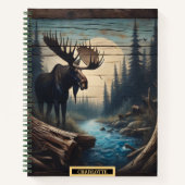 夕暮れ威厳のあるに穏やかな川のそばを歩く ノートブック (正面)