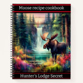 夕暮れ威厳のあるの滝に鮮やかあるムース ノートブック (正面)