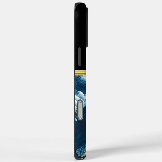 夕暮れ威厳のあるの穏やかな海を眺めるワシ Case-Mate iPhoneケース (裏面 / 右)