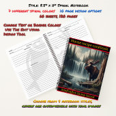 夕暮れ威厳のあるの静かな滝のそばを歩く ノートブック