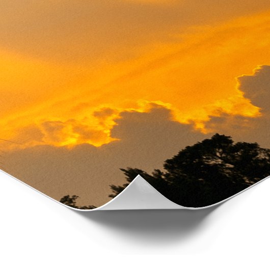 夕暮れ後の夕暮れ – ムーディランドスケープ ポスター (角)