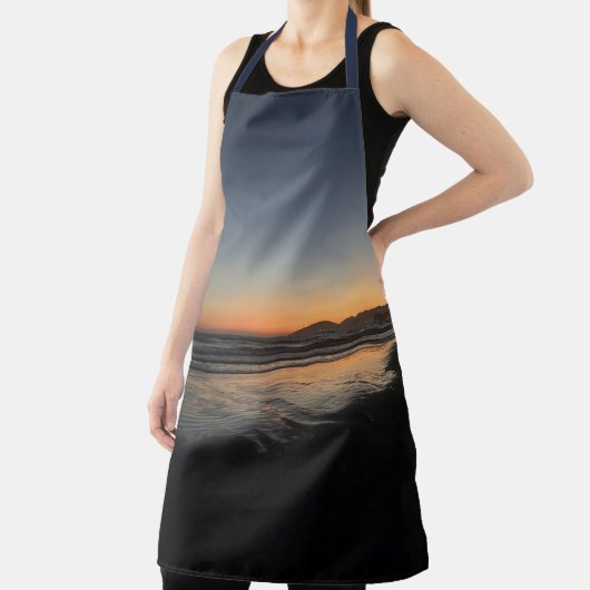 夕暮れ時から夕暮れ時までビーチ写真 エプロン (インサイチュ)