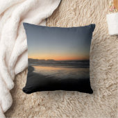 夕暮れ時から夕暮れ時までビーチ写真 クッション (ブランケット)