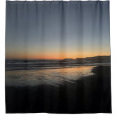 夕暮れ時から夕暮れ時までビーチ写真 シャワーカーテン (正面)