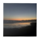 夕暮れ時から夕暮れ時までビーチ写真 タイル (正面)
