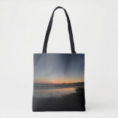夕暮れ時から夕暮れ時までビーチ写真 トートバッグ (正面)