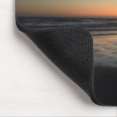 夕暮れ時から夕暮れ時までビーチ写真 マウスパッド (コーナー)