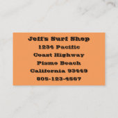 夕暮れ時から夕暮れ時までビーチ写真 名刺 (裏面)