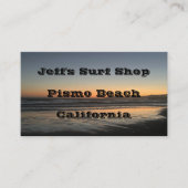 夕暮れ時から夕暮れ時までビーチ写真 名刺 (正面)