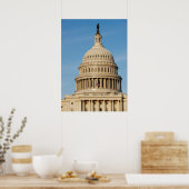 夕暮れ時にキャピトル建物が撮影 ポスター (キッチン)