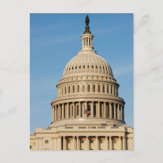 夕暮れ時にキャピトル建物が撮影 ポストカード (正面)