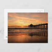 夕暮れ時にジェティ ポストカード (正面/裏面)