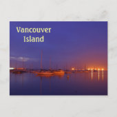 夕暮れ時にマリーナでバンクーバー島の帆船 ポストカード (正面)