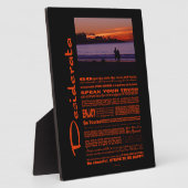 夕暮れ時にロマンチックなカップルをデシデラタ詩 フォトプラーク (側面)