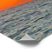 夕暮れ時に帆走地中海のする船 ポスター (角)