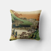 夕暮れ時に帰宅する女性たち クッション (裏面)