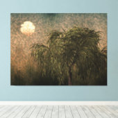 夕暮れ時に柳 キャンバスプリント (インサイチュ (ウッドフロア))