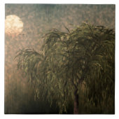 夕暮れ時に柳 タイル (正面)