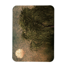 夕暮れ時に柳 マグネット