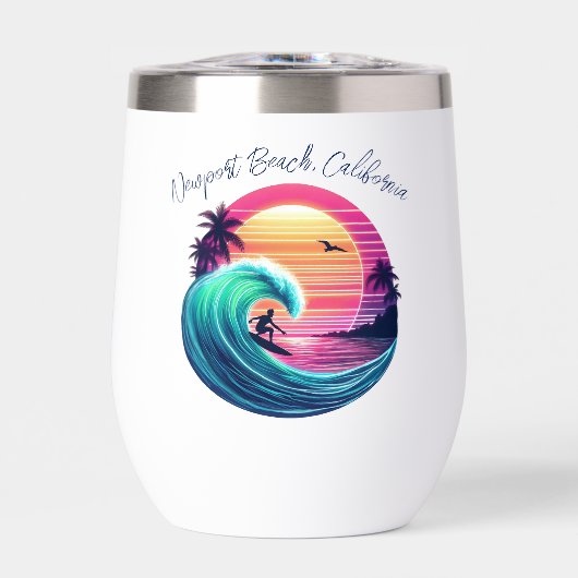 夕暮れ時に波に乗る (正面)