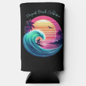 夕暮れ時に波に乗る スリム缶クーラー (正面)