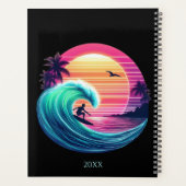 夕暮れ時に波に乗る プランナー手帳 (裏面)