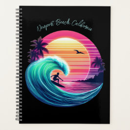 夕暮れ時に波に乗る プランナー手帳