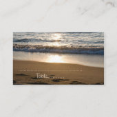 夕暮れ時に波結婚を打つカード プレイスカード (裏面)