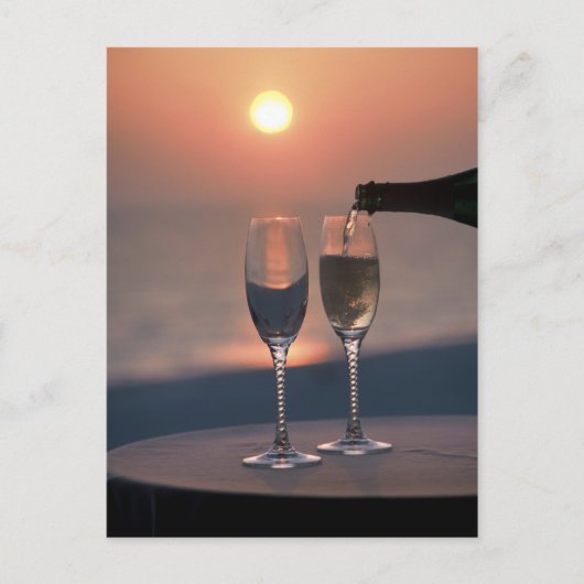 夕暮れ時に注ぐ ポストカード (正面)