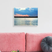 夕暮れ時に渡る鳥 キャンバスプリント (インサイチュ (リビング))