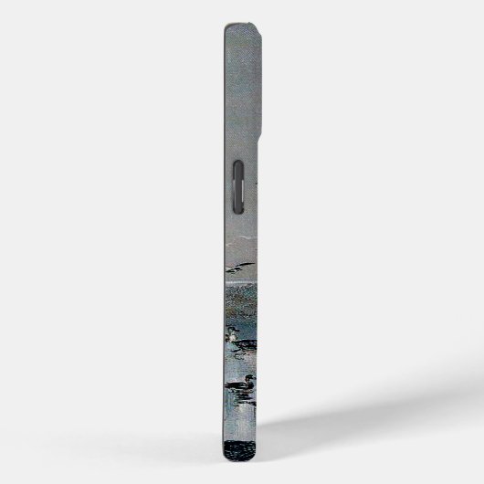 夕暮れ時に湖に浮かぶアヒルやマガードやスワン Case-Mate iPhoneケース (裏面 / 右)