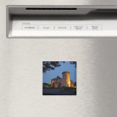 夕暮れ時に照らされたドロモランド城のアイルランド マグネット (インサイチュ (食洗機))