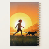 夕暮れ時に犬を連れた少年 プランナー手帳 (裏面)