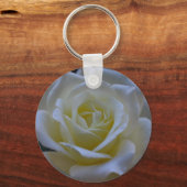 夕暮れ時に白いバラ キーホルダー (正面)