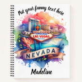 夕暮れ時に鮮やかラスベガスの魅力を探る ノートブック (正面)