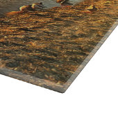 夕暮れ時のアヒルと木 カッティングボード (角)