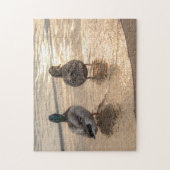 夕暮れ時のアヒル ジグソーパズル (縦)