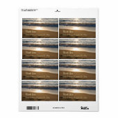 夕暮れ時のウェディングラベル ラベル (フルシート)